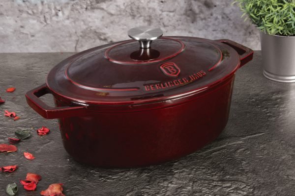 Čuguna katls, 30x22x12cm, 4,65L | Metallic Line Burgundy Edition BH/6499 - Image 2