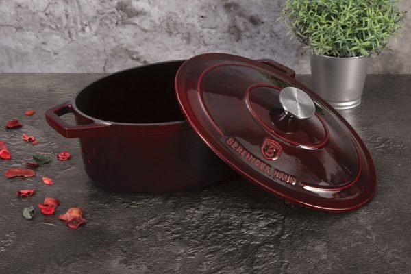 Čuguna katls, 30x22x12cm, 4,65L | Metallic Line Burgundy Edition BH/6499 - Image 3