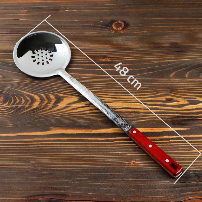 Uzbeku čuguna kazans 12l | plakans dibens (Namangan) ar DĀVANU — Karoti ar caurumiem - Image 4